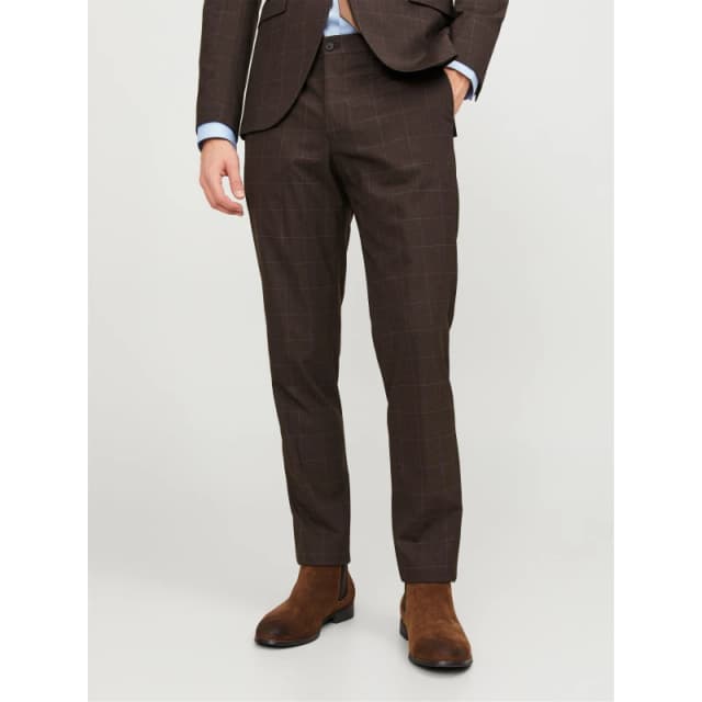 Jack and Jones Checkered Smart Trouser - Brown Brown 46 R
