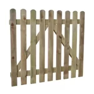Forest Heavy Duty 3'3" x 3' Pressure Treated Wooden Picket Garden Gate (1m x 0.9m)
