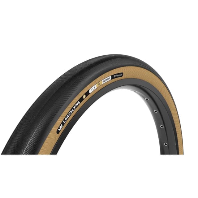 Panaracer TLR GravelKing Slick R-Line TLR Gravel Tyre Black/Amber unisex 700x30c