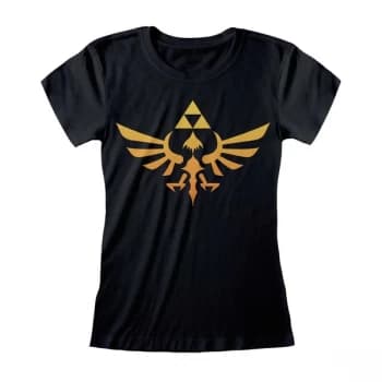 Legend Of Zelda - Hyrule Logo Womens Large T-Shirt - Black