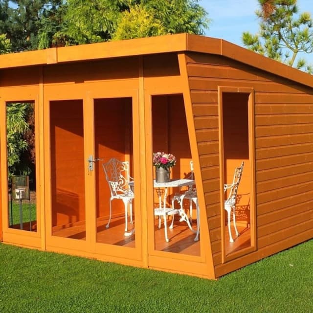 Shires Highclere Shiplap Summerhouse Garden Sun Room Approx 10 x 10 Feet in Brown Brown Unisex