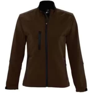 SOLS Womens/Ladies Roxy Soft Shell Jacket (Breathable, Windproof And Water Resistant) (XXL) (Dark Chocolate)