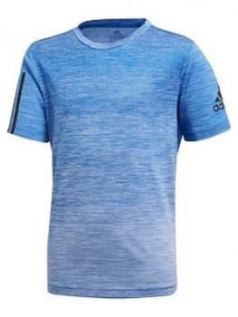 Adidas Youth Boys Training Gradient Tee - Blue
