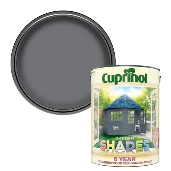 Cuprinol Garden Shades Paint Silver Birch - 5L Grey