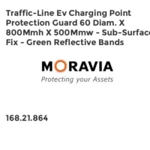 Moravia Traffic-Line Ev Charging Point Protection Guard 60 Diam. X 800Mmh X 500M