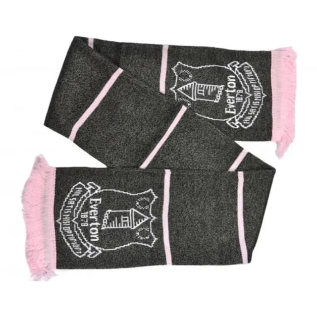 Everton FC Mens Crest Scarf in Charcoal Charcoal Male One Size