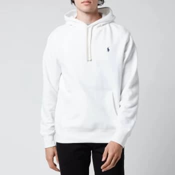 Polo Ralph Lauren Mens Fleece Hoodie - White - L