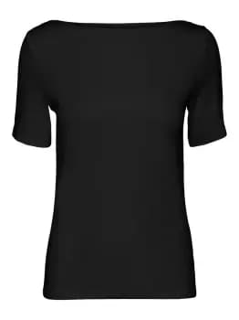 VERO MODA O-neck Short Sleeved Top Women Black