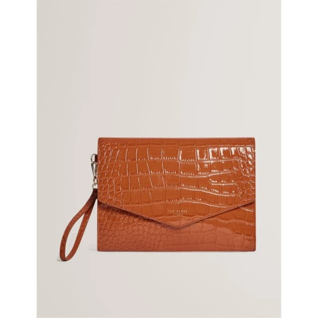 Ted Baker Womens Croc Pouch Tan female One Size