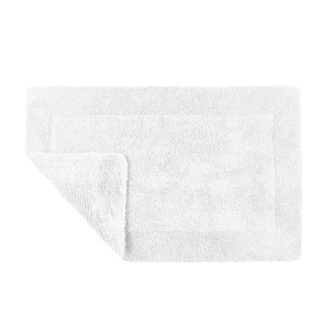 Allure Bath Fashions Elegance Reversible Heavyweight Bath Mat - White