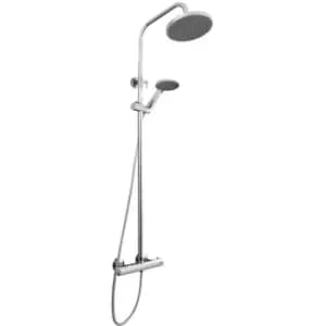 Nuie Thermostatic Bar Shower With Kit - Chrome