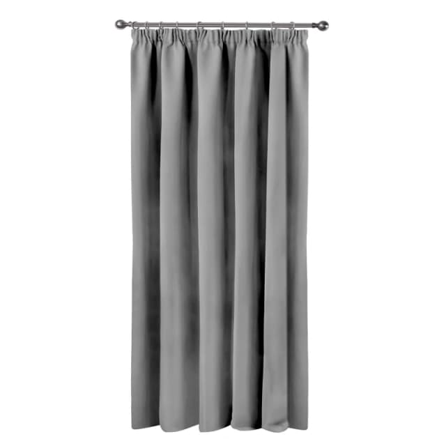 Emma Barclay Cali Thermal Door Curtain Pencil Pleat One Panel - Grey Grey 46x84In