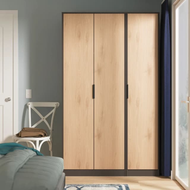 Ready Assembled 2 U Fuji 3 Door Wardrobe (Ready Assembled) in Grey Grey Unisex