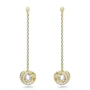 Generation Drop Long White Gold-tone Plated Earrings 5636514