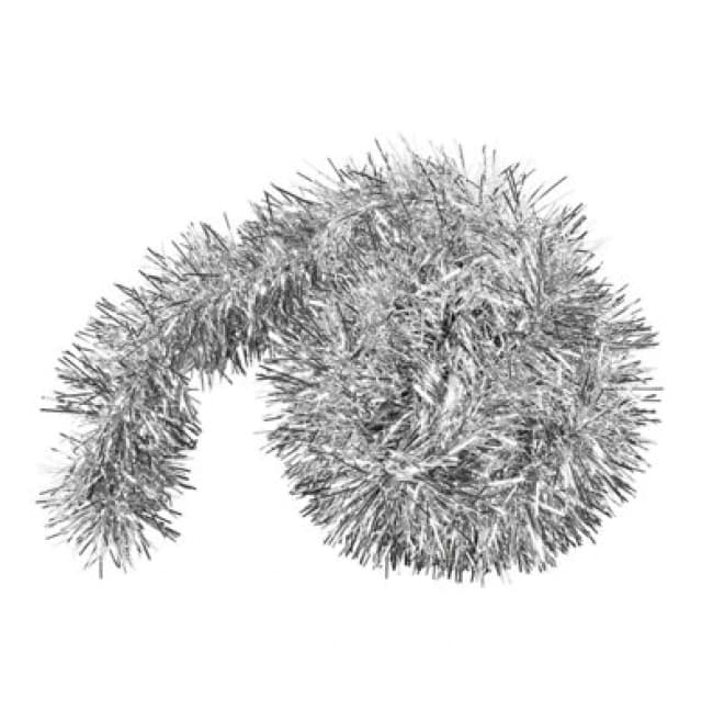 Shatchi 1.8M/6ft Luxury Deluxe Chunky Christmas Tinsel Garland Xmas Tree Decorations, One Silver