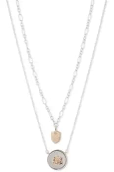 Ladies Lauren Ralph Lauren NK 15" MULTIROW PENDANT-SLV/GOLD Necklace 14N00251