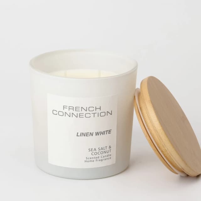 French Connection Sea Salt & Coconut Candle, 322g, White