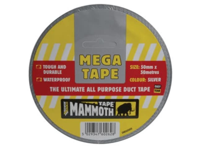 Mega Mammoth All Purpose Duct Tape Silver 50mm 50m 2MEGSV50