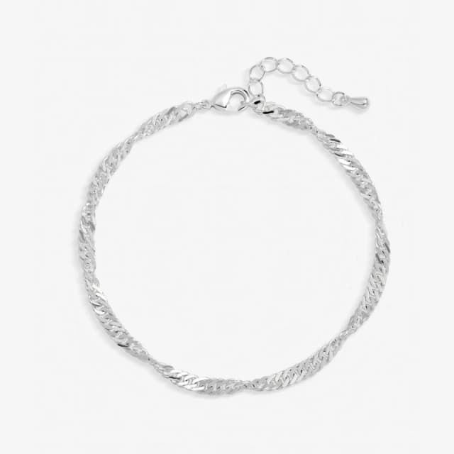 Inicio Sterling Silver Plated Twist Bracelet - Gift Pouch Silver female One Size
