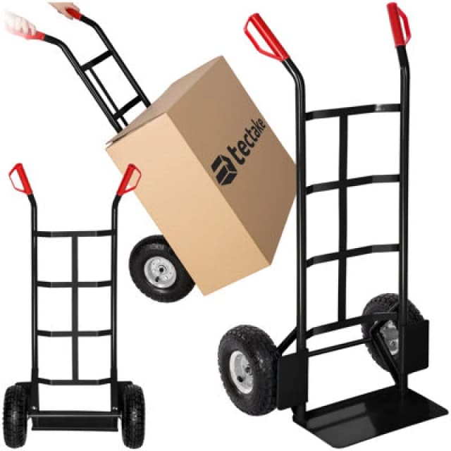 Tectake Sack Barrow - Heavy-Duty, 200 Kg Load Capacity, Steel Frame - Black