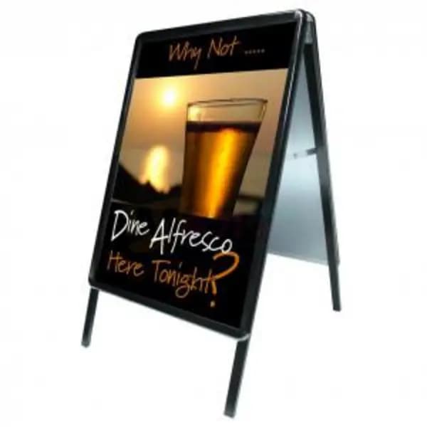 Seco Aluminium Snap Frame A-Board 32mm A1 Black - A1ABBLACK 24667SS EXR24667SS