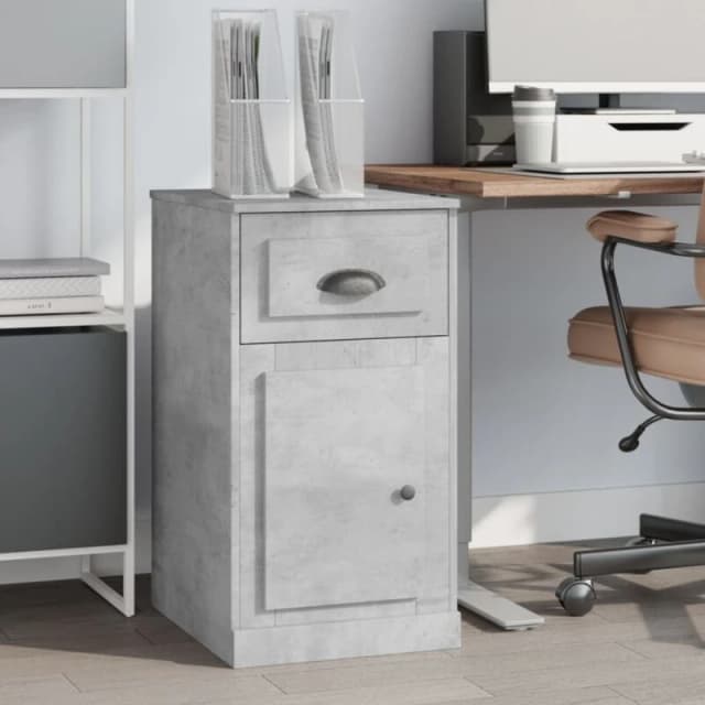VIDAXL Side Cabinet with Drawer Concrete Grey 40x50x75cm Engineered Wood Vidaxl 8720845793746