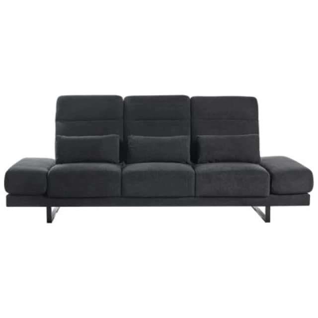 Beliani Sofa 3 Seater Ikast Fabric Black