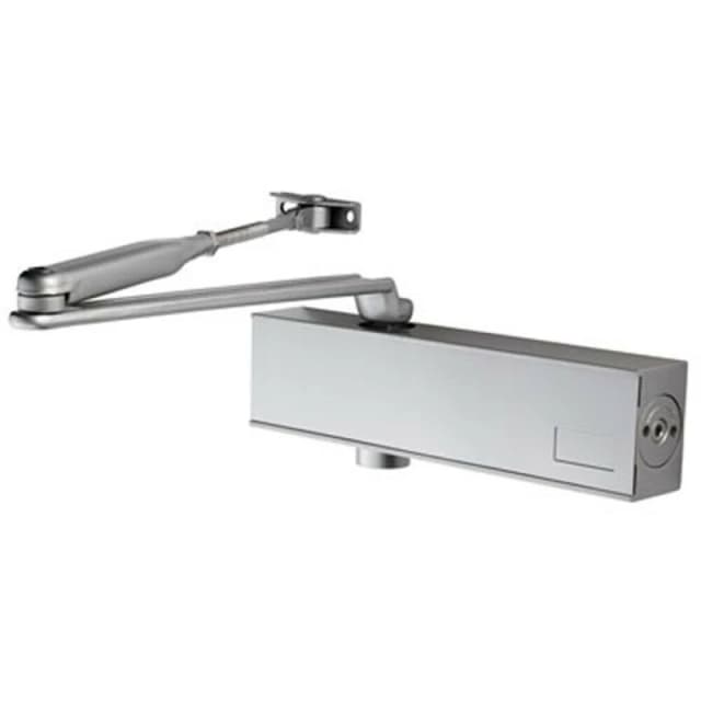 Loops Heavy Duty Overhead Door Closer with Backcheck Variable Power Size 2 6 Silver Metallics