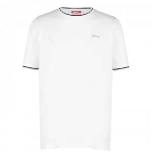 Slazenger Tipped T Shirt Mens - White