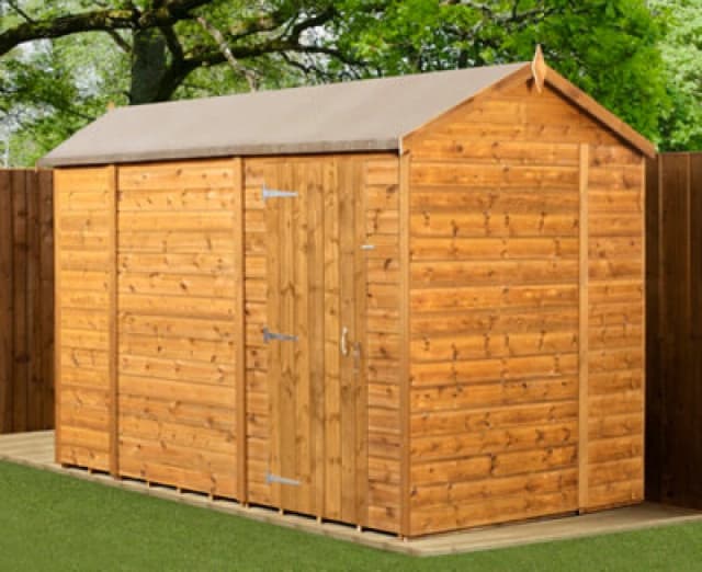Empire Sheds Empire Modular Apex 6X10 Dipped Treated Tongue And Groove Wooden Garden Shed Single Door No Windows (6' X 10' / 6ft X 10ft) (6X10)