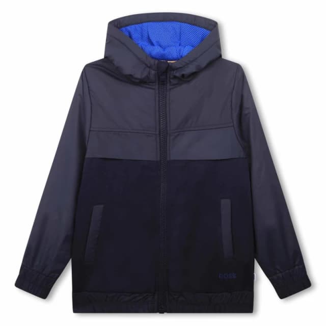 Boss Logo Zip Hoodie Juniors - Blue Blue 3 - 4 Years