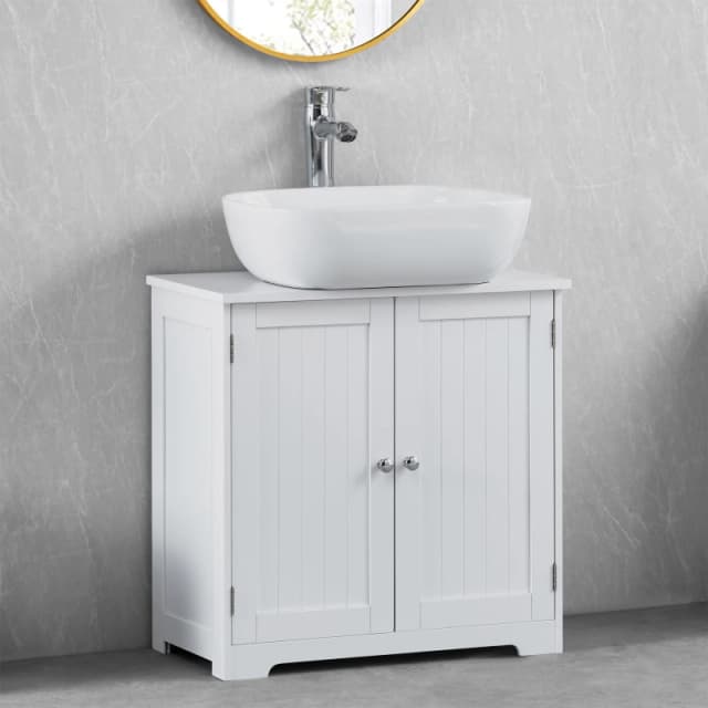 Lassic Bath Vida Priano 2 Door Under Sink Cabinet White unisex 2 Door