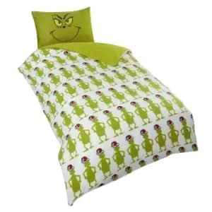 The Grinch Duvet Cover Set (Single) (Green/White/Red)