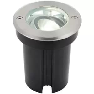 Stainless Steel Drive Over IP67 Ground Light - 6W Cool White LED - Tilting Head