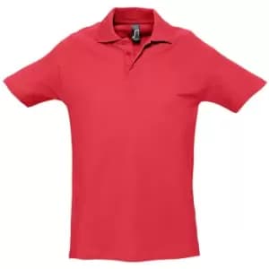 SOLS Mens Spring II Short Sleeve Heavyweight Polo Shirt (4XL) (Red)
