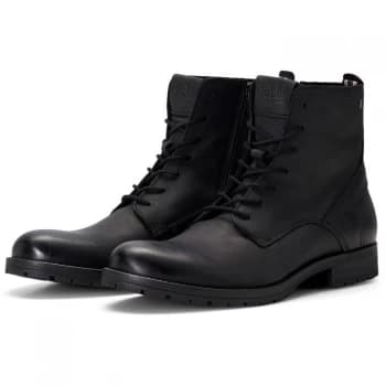Jack and Jones Leather Boots - Anthracite