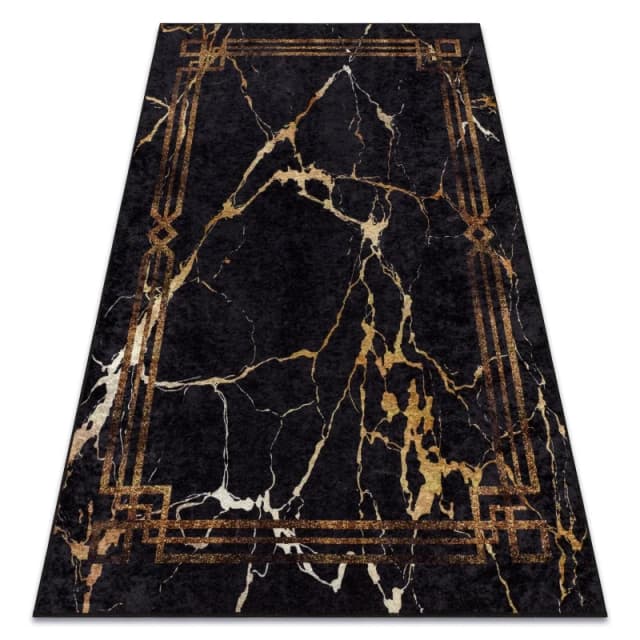 RugsX Miro Rug in Black Size: 140cm x 190cm Black Unisex 140cm x 190 cm