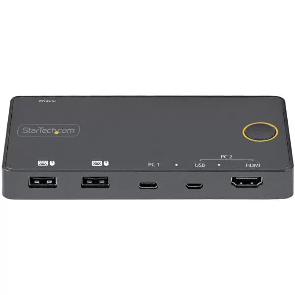 StarTech.com 2 Port Hybrid USB-A + HDMI & USB-C KVM Switch