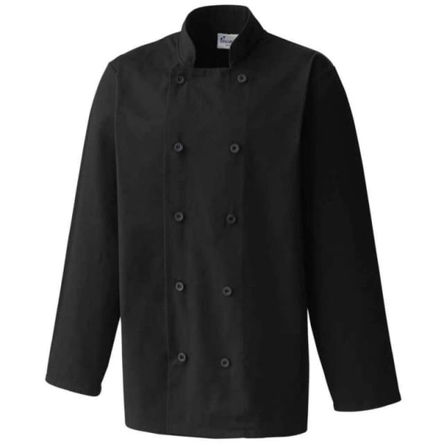 Premier Premier Men Long-Sleeved Chef Jacket in Black Size: 5X-Large Black 5XL Male 5063693970031