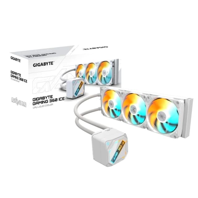Gigabyte GP-Gigabyte GME ICE 360 ARGB All-in-One Liquid CPU Cooler - White - GP-Gigabyte GME 360I