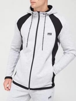 Jack & Jones Conolan Zip Through Hoodie - Light Grey Marl