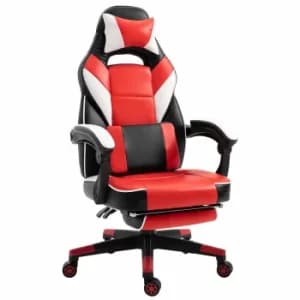 West Ergonomic Gaming Chair Ergonomic with Footrest, red