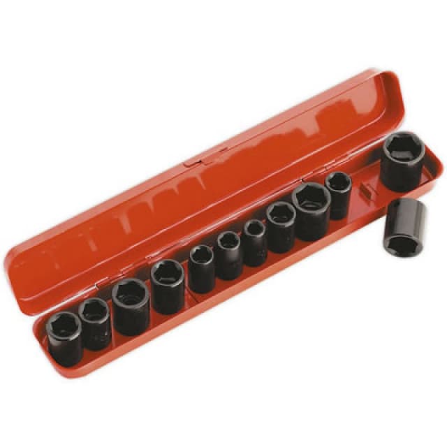 Loops 12 Piece PREMIUM Impact Socket Set - 3/8" Sq Drive - Corrosion Resistant Multi