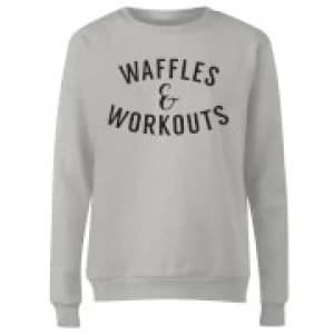 Waffles and Workouts Womens Sweatshirt - Grey - 3XL