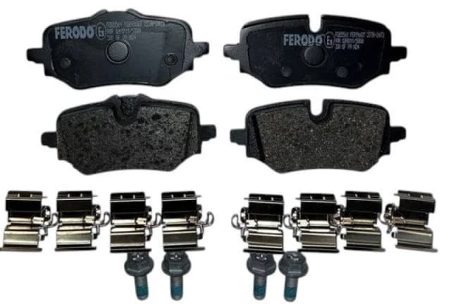 FERODO FDB5561 Brake pad set PREMIER ECO FRICTION prepared for wear warning indicator, with accessories, with brake caliper screws Brake Pad Set,disc