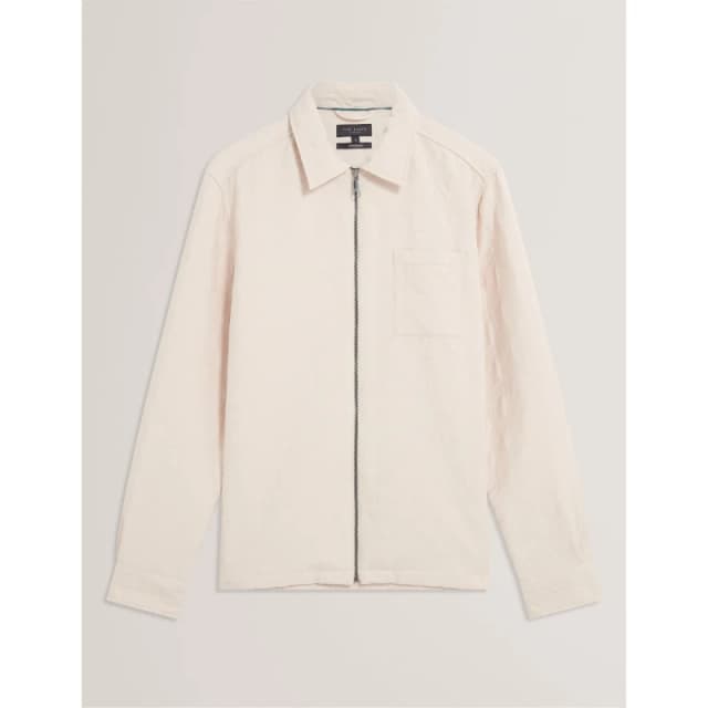 Ted Baker Mens Quilt Overshirt Beige male S (2)