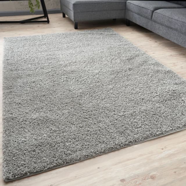 THE RUGS Shaggy Rugs Grey Living Room Rug - Soft Fluffy Thick Carpet For Bedrooms & Kitchen Easy To Clean Home Decor Rugs Size: 80cm x 300cm Grey