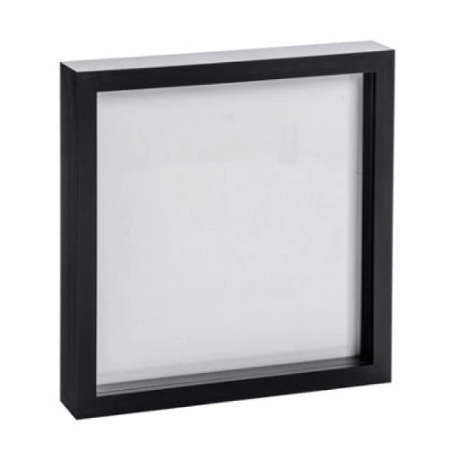 Nicola Spring 10 X 10" Photo Frame - Black - 3D Photo Frame Picture Frame Box Portrait Display Case (53 X 53Cm)