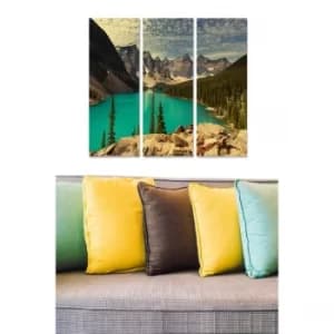 MDF8196442 Multicolor Decorative MDF Painting (3 Pieces)