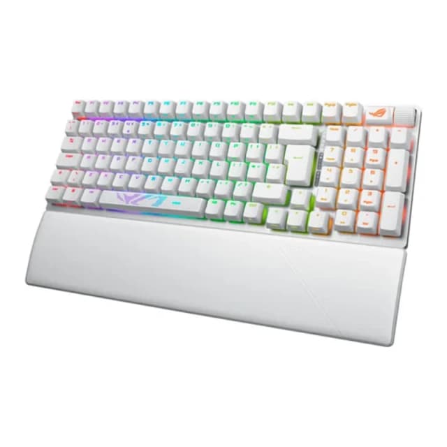 Asus ROG STRIX SCOPE II 96 Wireless Mechanical RGB Gaming Keyboard 96% Layout Streamer Hotkeys Multifunction Controls Sound-Dampening White 90MP0